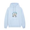 Blue Hoodie With Cute Cookie Character Print