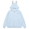 Blue Graphic Casual Hoodie