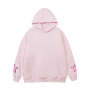 Star Creative Design Hip-Hop Hoodie – Pink