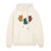 Yellow Hoodie With Three-Cat Print