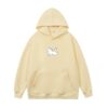 Cream-Colored Minimalist Hoodie With A Puppy Design